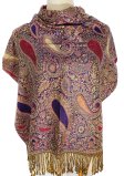 (image for) Classic Thicker Paisley Shawl Purple