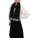 (image for) Solid Cashmere Feel Scarf Black