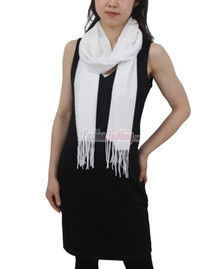 (image for) Cashmere Feel Solid Scarf White