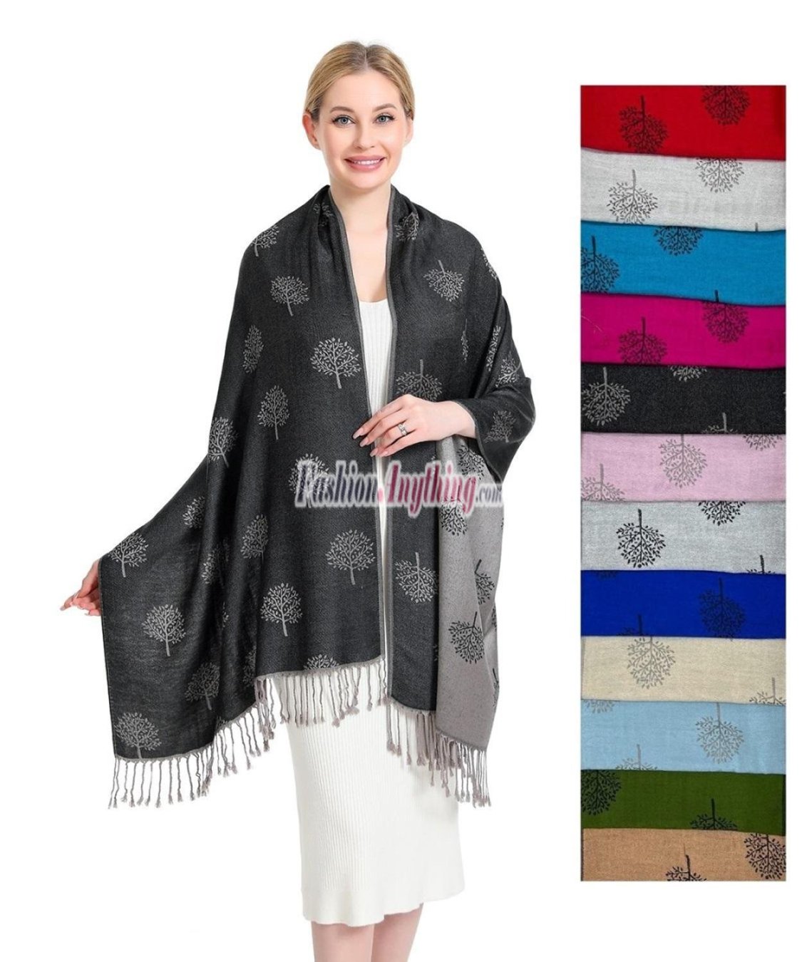 (image for) Elegant Tree Pashmina (12 COLORS, 1DZ)