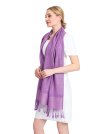 (image for) Paisley Jacquard Pashmina Light Purple