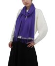 (image for) Solid Cashmere Feel Scarf Blue Violet