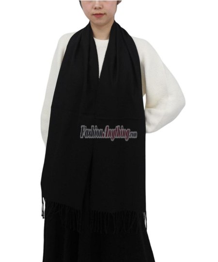 (image for) Solid Cashmere Feel Scarf Black