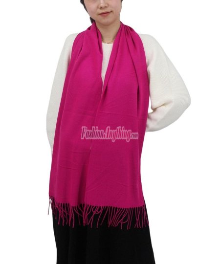 (image for) Cashmere Feel Solid Scarf Hot Pink