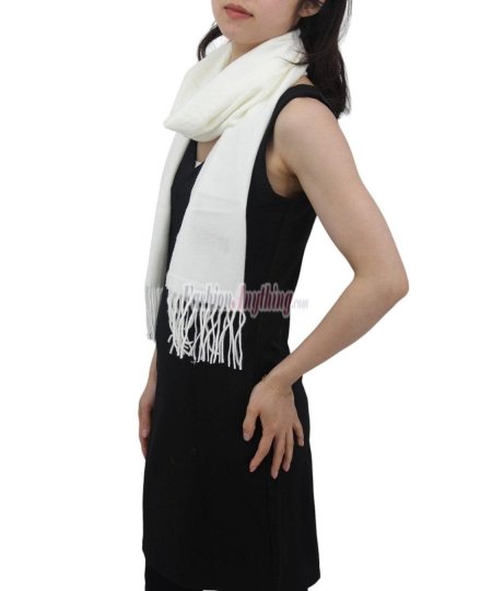 (image for) Solid Cashmere Feel Scarf Ivory