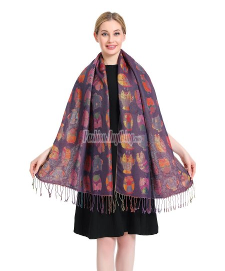 (image for) Metallic Owl Pashmina (12 COLORS, 1DZ)