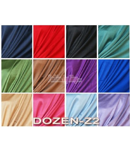 (image for) Luxury Solid Scarf P11MIX (1 DZ, Asst.)