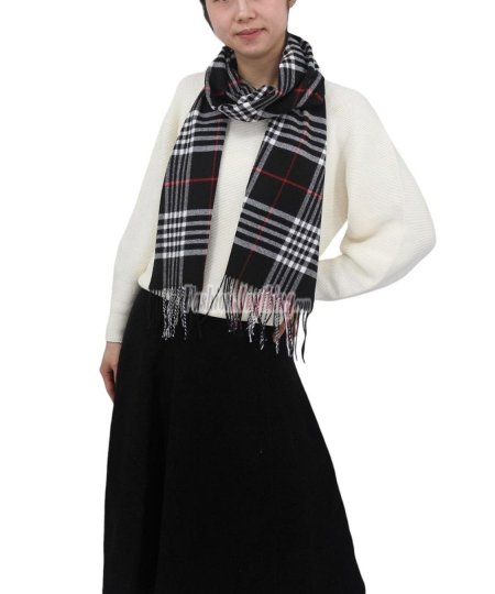 (image for) Woven Cashmere Feel Classic Scarf Black