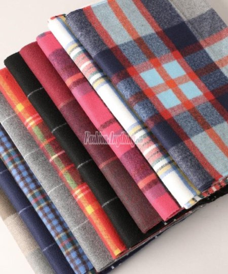 (image for) Woven Cashmere Feel Plaid Scarf FACS88 (1 DZ, Asst. )