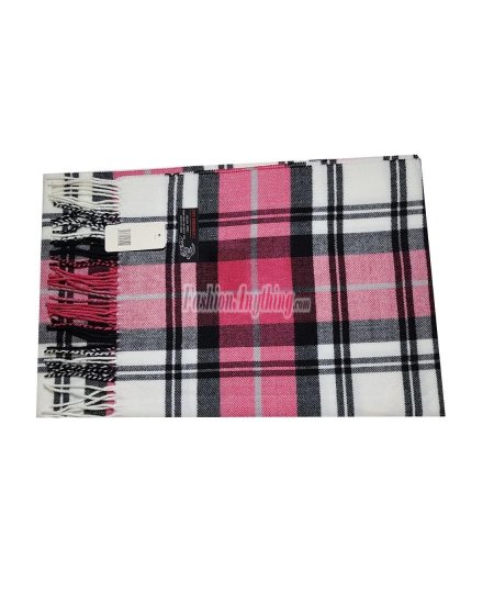 (image for) Cashmere Feel Classic Scarf Pink/White/Black