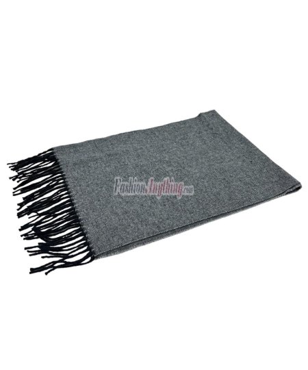 (image for) Woven Cashmere Feel Plaid Scarf Dark Grey