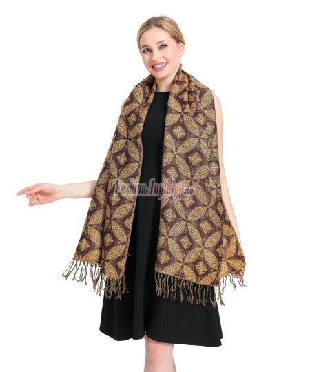 (image for) Metallic Ancient lucky Coin Pashmina (11 Colors, 1DZ)