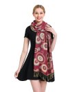 (image for) Multi-Colored Circle Pattern Pashmina Maroon