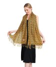 (image for) Leopard Pashmina Pattern Scarf Brown