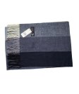 (image for) Cashmere Feel Plaid Scarf Navy