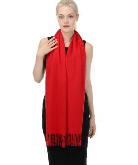 (image for) Solid Cashmere Feel Scarf Red