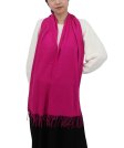 (image for) Cashmere Feel Solid Scarf Hot Pink