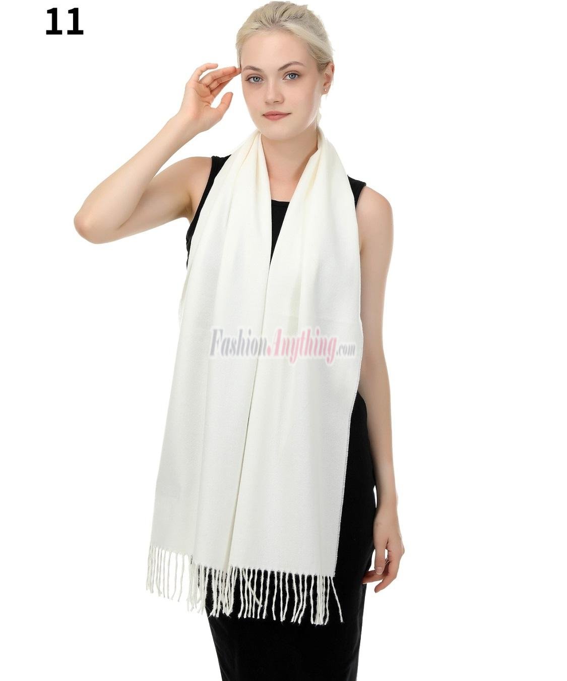 (image for) Solid Cashmere Feel Scarf Ivory