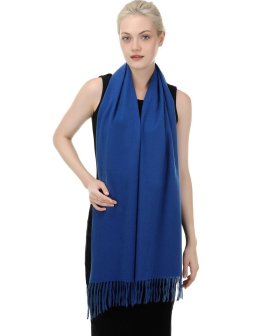 (image for) Solid Cashmere Feel Scarf Royal Blue