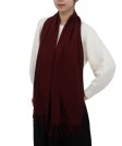 (image for) Cashmere Feel Solid Scarf Wine Red