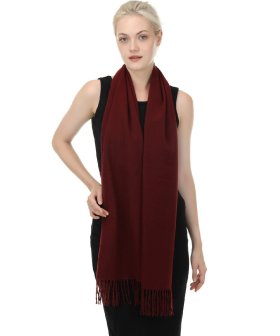 (image for) Cashmere Feel Solid Scarf Wine Red