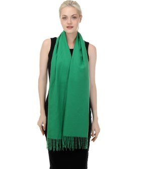 (image for) Solid Cashmere Feel Scarf Green