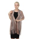 (image for) Lightweight Metallic Fish Net Scarf, Rose Gold