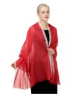 (image for) Dupatta Gold Border Scarf/Shawl Red