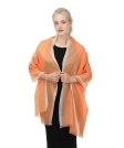 (image for) Dupatta Gold Border Scarf/Shawl Orange