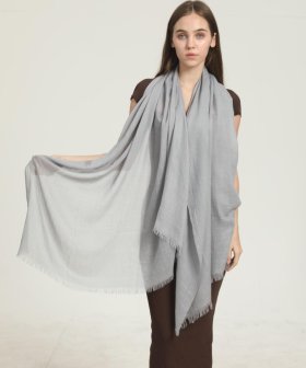 (image for) Solid Lightweight Scarf Medium Grey