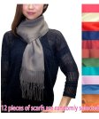 (image for) Winter Solid Cashmere Feel Scarf FACS30S (1 DZ, Asst.)