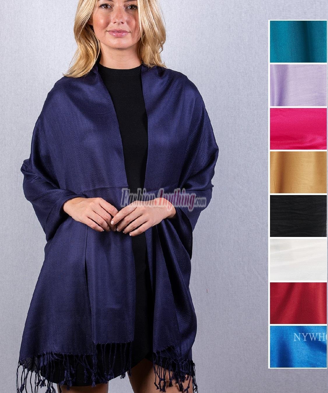 (image for) Solid Pashmina Scarf Silky Soft FA#81S (1 DZ, Asst. )