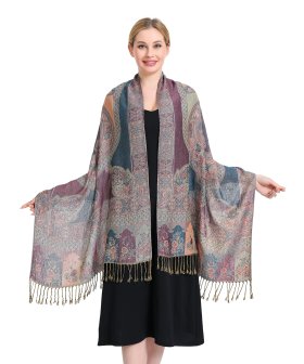 (image for) Paisley Flowers Pashmina Viola