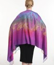 (image for) Rainbow Peacock Feather Pashmina Purple