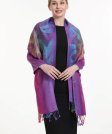 (image for) Rainbow Peacock Feather Pashmina Purple