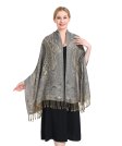 (image for) Paisley Patterned Pashmina Grey