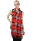 (image for) Woven Cashmere Feel Classic Scarf Red