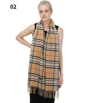 (image for) Woven Cashmere Feel Classic Scarf Camel