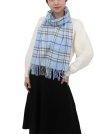 (image for) Woven Cashmere Feel Classic Scarf Light Blue