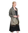 (image for) Paisley Patterned Pashmina Black/Gold