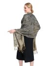 (image for) Paisley Patterned Pashmina Black/Gold