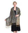 (image for) Paisley Patterned Pashmina Black/Gold