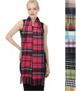 (image for) Woven Cashmere Feel Plaid Scarf FACS88 (1 DZ, Asst. )