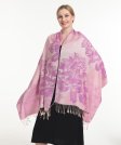 (image for) Peony Pattern Pashmina Violet Red