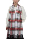 (image for) Cashmere Feel Classic Scarf White/Red