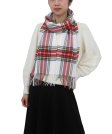 (image for) Cashmere Feel Classic Scarf White/Red