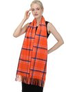 (image for) Cashmere Feel Pattern Scarf Orange