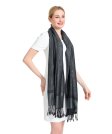 (image for) Paisley Jacquard Pashmina Black/Dark Grey