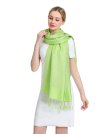 (image for) Paisley Jacquard Pashmina Bright Green