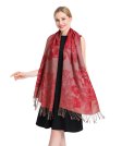 (image for) Peony Pattern Pashmina Burgundy